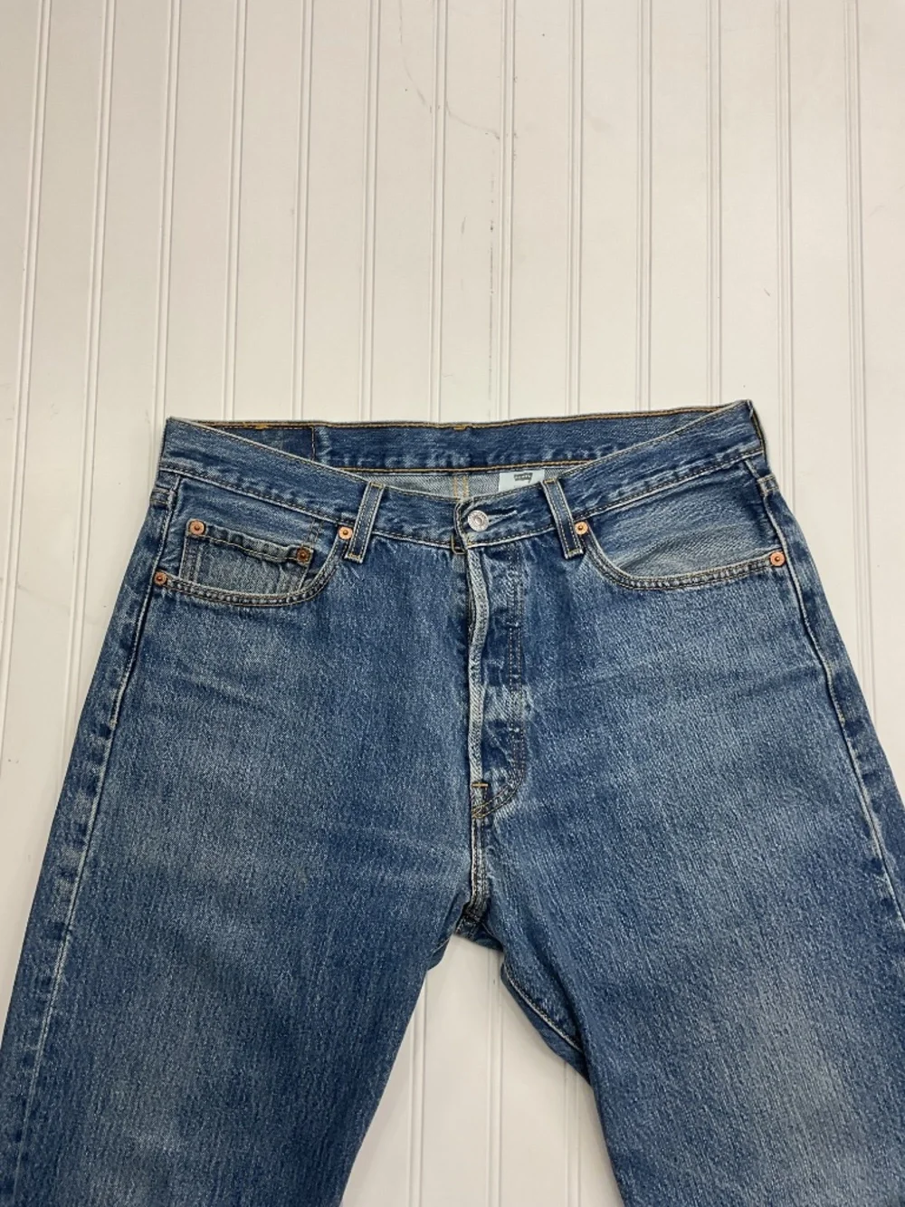 Vintage Levi's 501 Men's Jeans 34x34 Light Wash Stonewash Blue Denim 2004